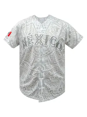 Men's Baseball Jersey, Short Sleeve Mexico Embroidered Shirt For Sports