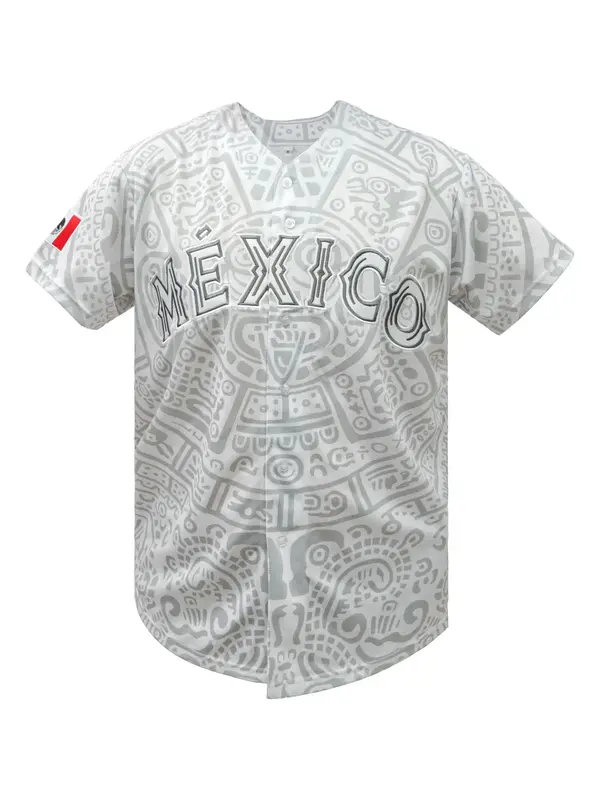 Men's Baseball Jersey, Short Sleeve Mexico Embroidered Shirt For Sports