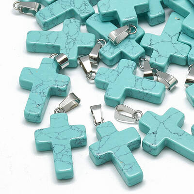 Dyed Synthetic Turquoise Pendants