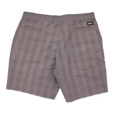 Dickies Checked Shorts - 37W 9L Grey Polyester