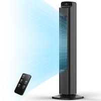 Cowsar Fan for Bedroom, Quiet Floor Fan, Oscillating Tower Fan with Remote, Cooling Portable Bladeless  Fans Digital LED Disp...