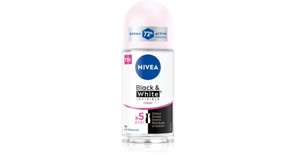 NIVEA Invisible Black & White Clear antiperspirant roll-on for women 50 ml