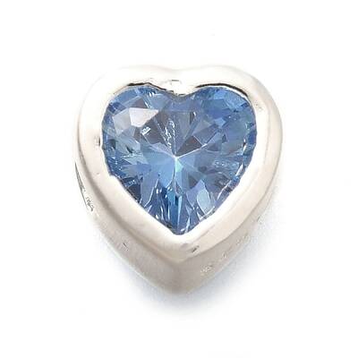 925 Sterling Silver Cubic Zirconia Beads