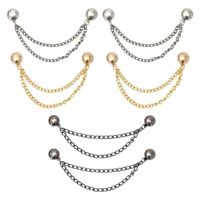 6 Pcs Multi-Function Magnetic Clothing Clips, Magnetic Strength Buttons Powerful Hijab Magnets Chain Multi-Purpose Pinless Br...