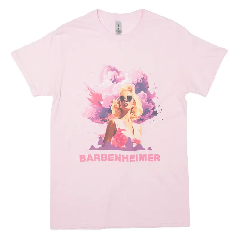 GILDAN Barbenheimer Womens T-Shirt Pink S
