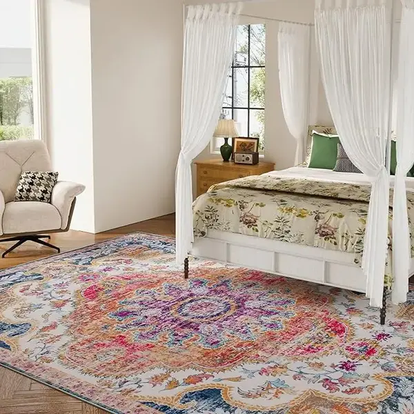 Belffin Area Rugs for Living Room, Boho Washable Anti-Slip Backing Large Area Rug. Indoor Carpet.non-customised;non-slip;carp...