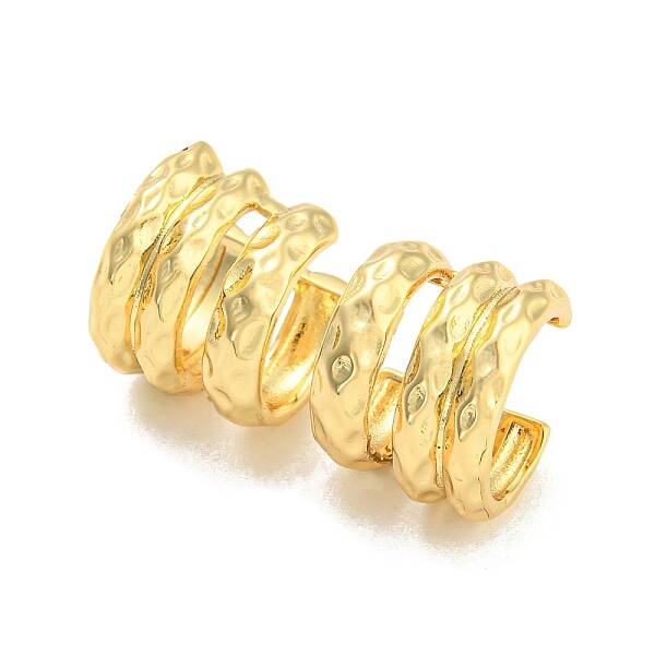 Rack Plating Brass Multi Lines Cuff Earrings