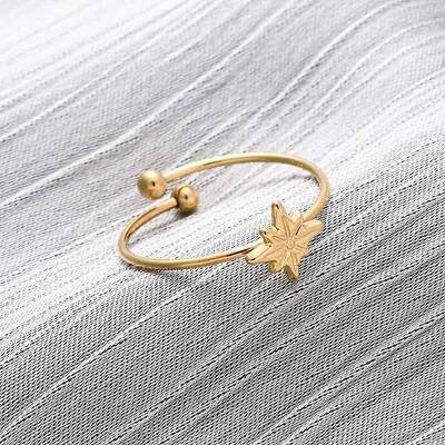 304 Stainless Steel Open Cuff Ring for Women