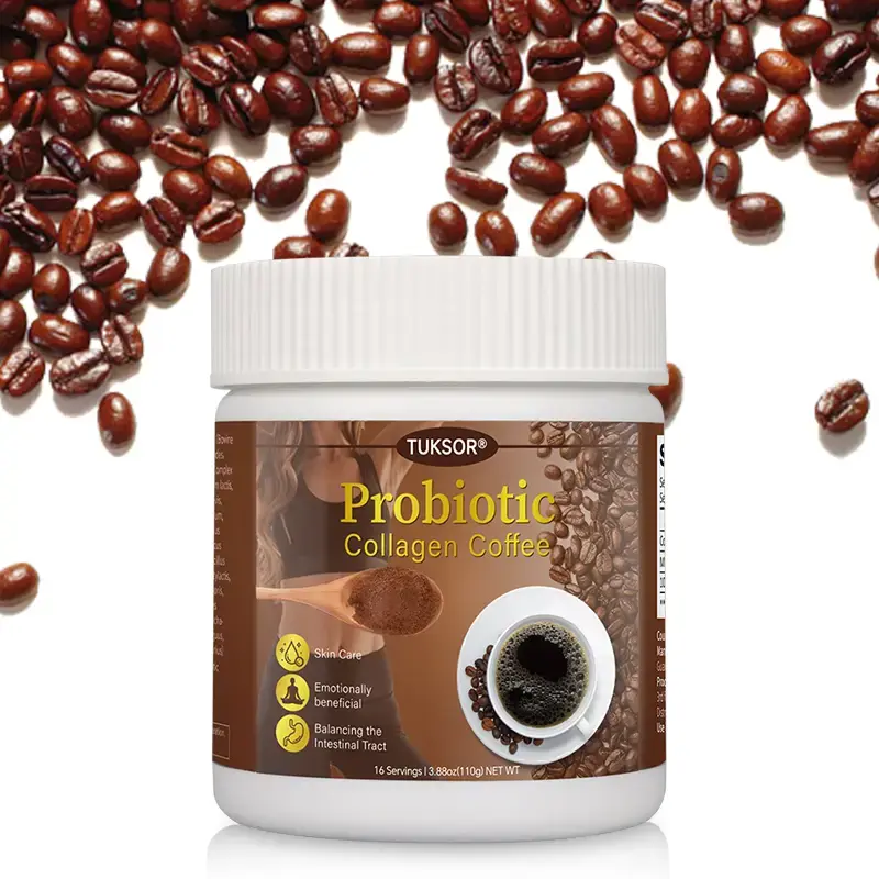 TUKSOR Probiotic Collagen Coffee: Revitalize Your Skin, Support Digestive Health, and Boost Energy with Collagen and Probioti...