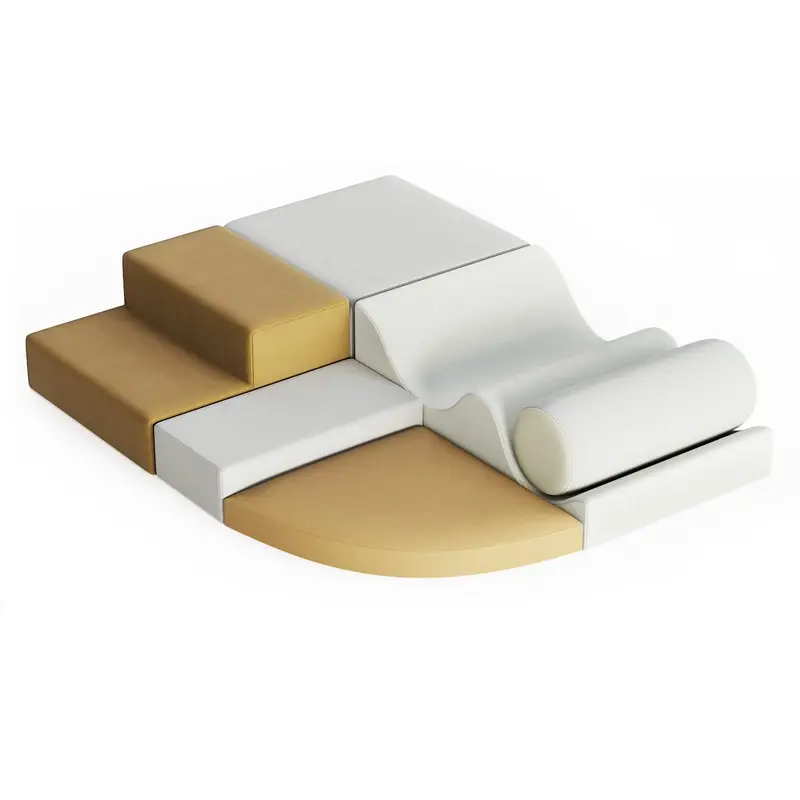 Garvee 6 Piece Climbing Toy Set, Lightweight Foam Building Blocks for Kids, Colorful Indoor Soft Play Equipment for Crawling ...