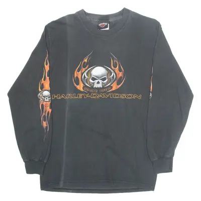 HARLEY DAVIDSON Blackhouse Company Dunsbruck Austria Mens Biker T-Shirt Grey XS