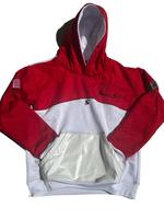 Slickman TALL RED/WHITE FR Dual Layer  Hoodie With Leather Pocket