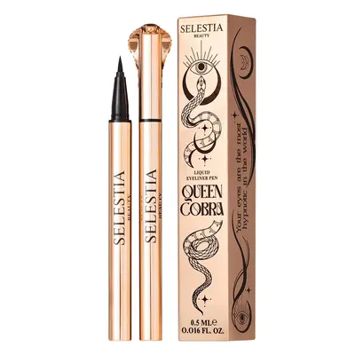 SELESTIA BEAUTY Liquid Eyeliner Pen Queen Cobra - Long Lasting Eyeliner Pencil - Black Eyeliner Liquid Liner for All Day Wear...