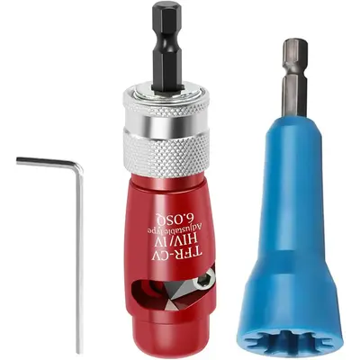 Wire Stripping & Twisting Tool, 1 Count Electric Wire Stripper Drill Bit, Portable 6.0 Square Cable Quick Stripping and Conn...