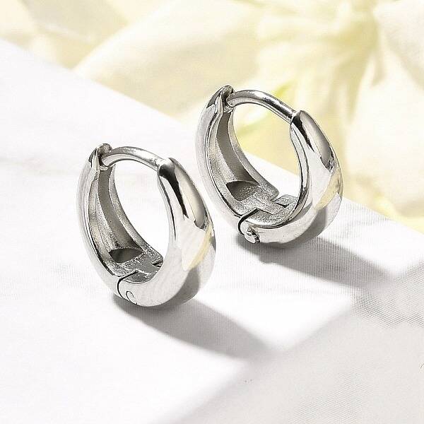 304 Stainless Steel Hoop Earrings for Women