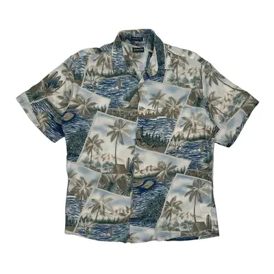 St. Johns Bay Hawaiian Shirt - XL Multicoloured Cotton