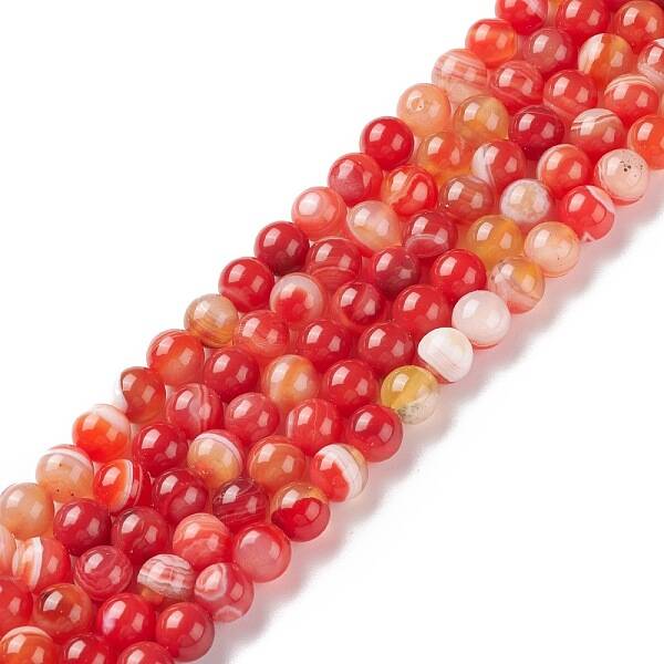 Natural Striped Agate/Banded Agate Bead Strands