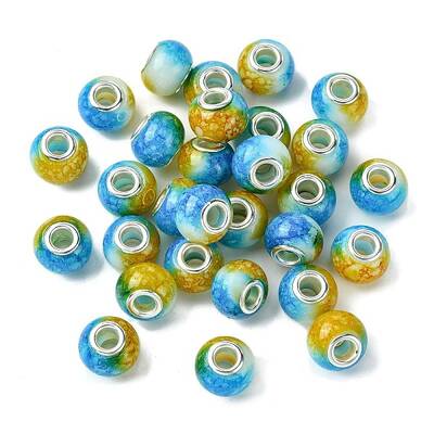 Two Tone Glass European Beads