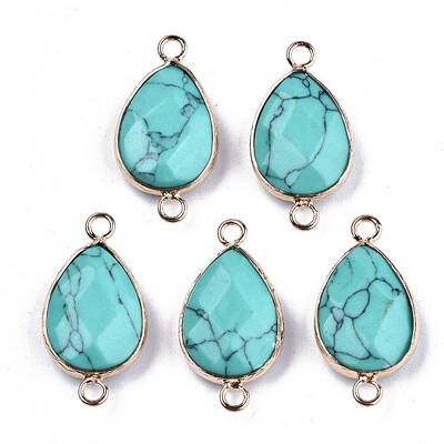 Synthetic Turquoise Links Connectors