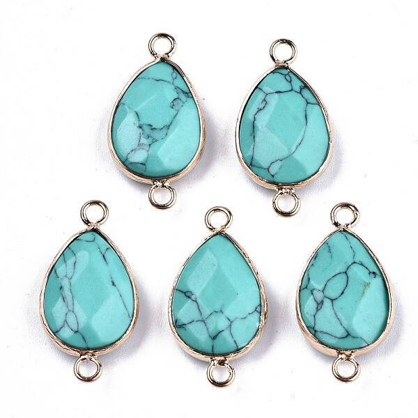 Synthetic Turquoise Links Connectors