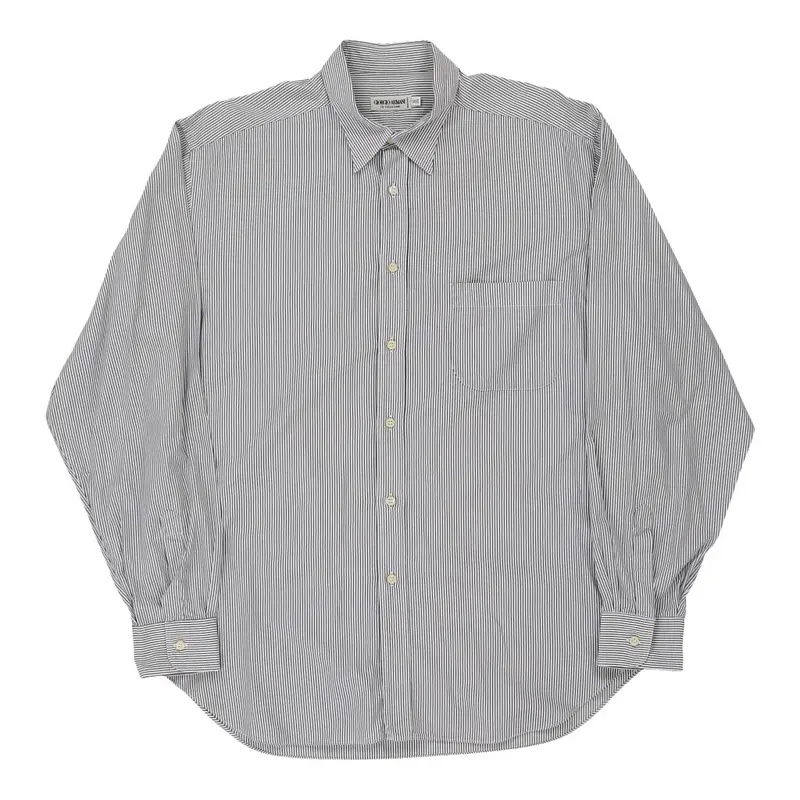 Giorgio Armani Striped Shirt - XL White Cotton