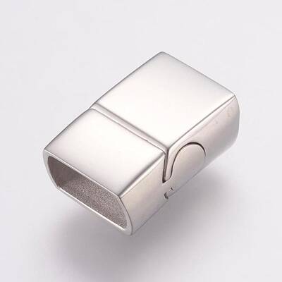 Tarnish Resistant 304 Stainless Steel Magnetic Clasps with Glue-in Ends