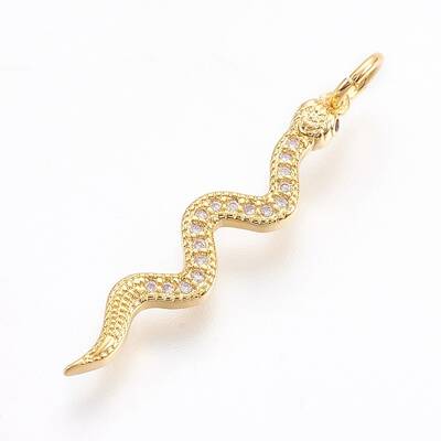 Brass Micro Pave Cubic Zirconia Pendants