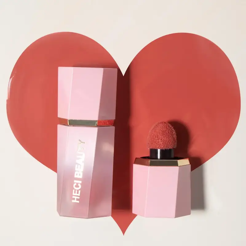 Long Lasting Cosmetic Liquid Blush, Natural Look Matte Blush for Cheeks, Lips, Eyes, Smudge-proof Blush Stick, Valentine's Da...