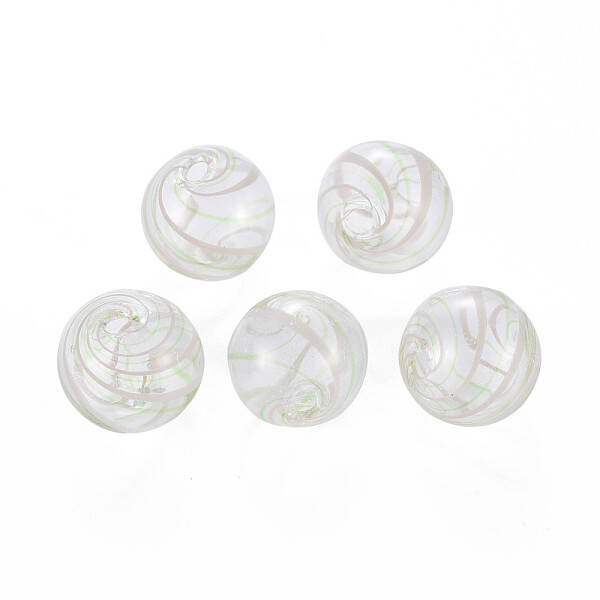 Transparent Handmade Blown Glass Globe Beads