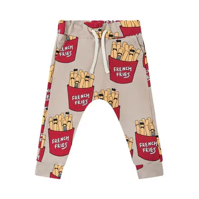 Organic cotton pants - French Fries print | Size: 3-6m (62-68cm)