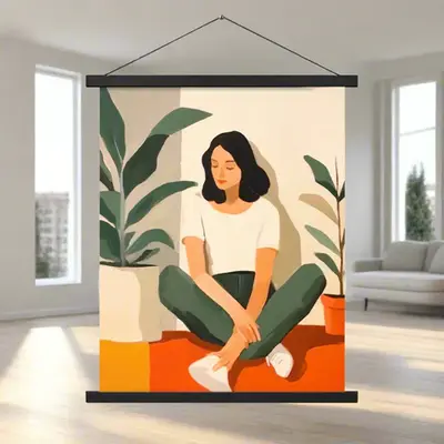 Tranquil Moments - Woman and Greenery