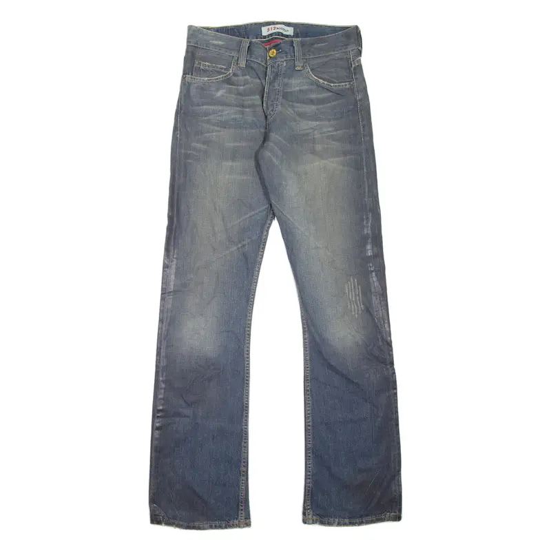 LEVI'S 512 Jeans Mens Blue Regular Bootcut Stone Wash W33 L36