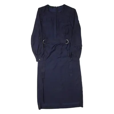 TED BAKER Womens Day Dress Blue Long Sleeve Midi S