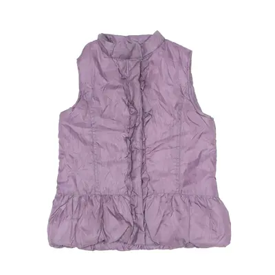 CALVIN KLEIN Frill Overcoat Gilet Pink Girls 6 Years