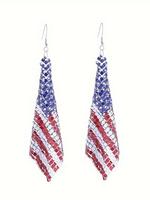 Fashion Flag Design Dangle Earrings, Cute Novelty Dangle Earrings for Women for Daily Decor, Trendy All-match & Exquisite Jew...