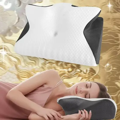 Memory Foam Neck Pillow, 1 Count Comfortable Neck Pillow, Sleeping Pillow for Side, Back, Prone Sleepers, Essential Supplies ...