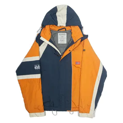 NAPAPIJRI Mens Rain Jacket Orange Hooded XL