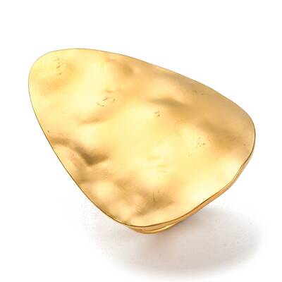 Ion Plating(IP) 304 Stainless Steel Teardrop Open Cuff Rings