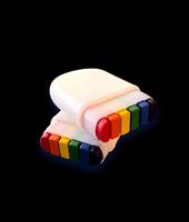 2 Rainbow Gay Pride Flag Marker - Festive & Party Accessories  - Mini Design with Lid - 10g (0.03 oz) - 6 Color  - Rainbow Mu...