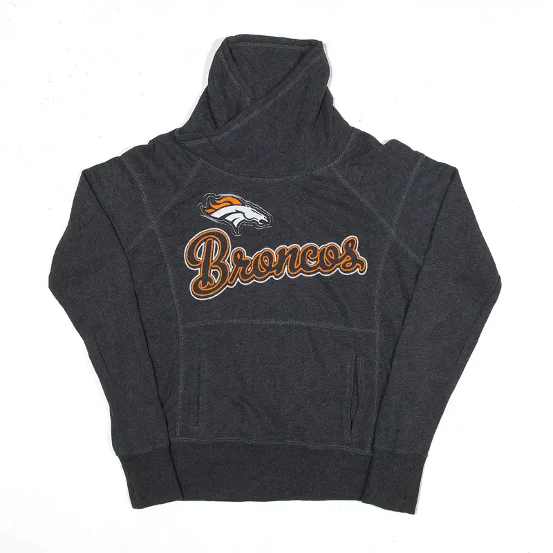 NFL Denver Broncos USA Sweatshirt Grey High Neck Womens S