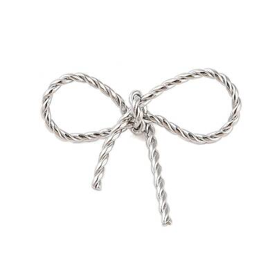 Non-Tarnish 304 Stainless Steel Twisted Bowknot Links Connector Charms