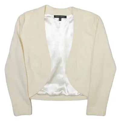 LAURA ASHLEY Womens Cardigan Cream Tight Knit UK 8