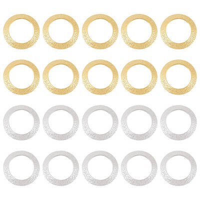 20Pcs 2 Colors Brass Linking Rings