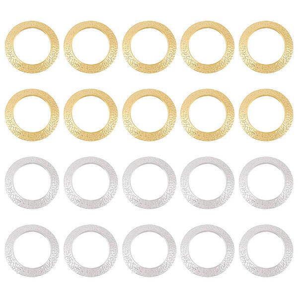 20Pcs 2 Colors Brass Linking Rings