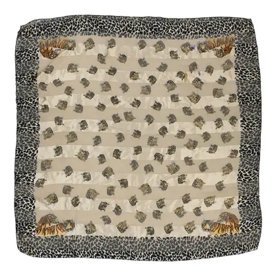 Unbranded Animal Print Scarf - No Size Beige Polyester