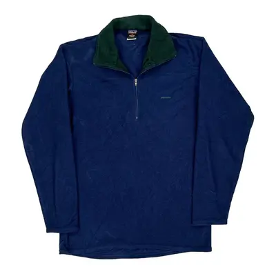Capilene Made In Usa Patagonia Fleece - Medium Blue Polyester