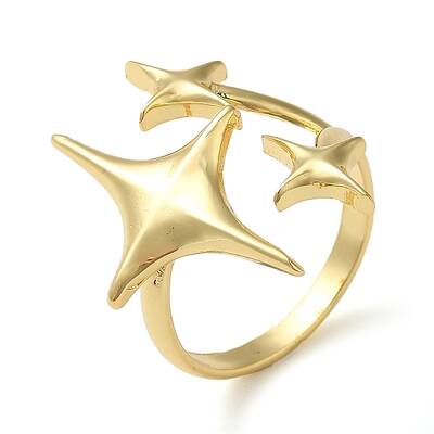 Brass Open Cuff Ring