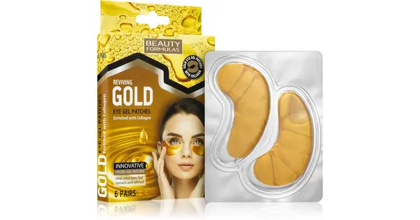 Beauty Formulas Gold hydrogel mask eye contour with collagen 6 pcs