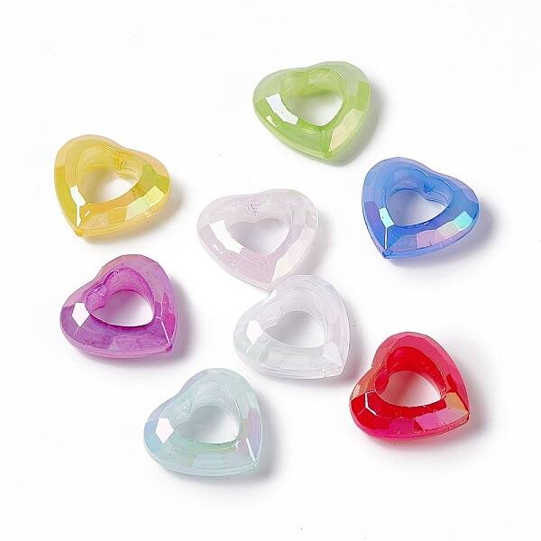 UV Plating Rainbow Iridescent Acrylic Bead Frames