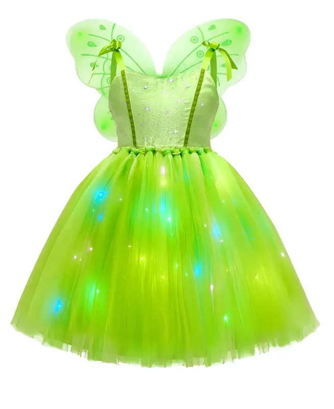 Halloween Princess Dress Light Up Girls Costume Princess Dressing Up Clothes for Christmas Costume Halloween Birthday Party L...